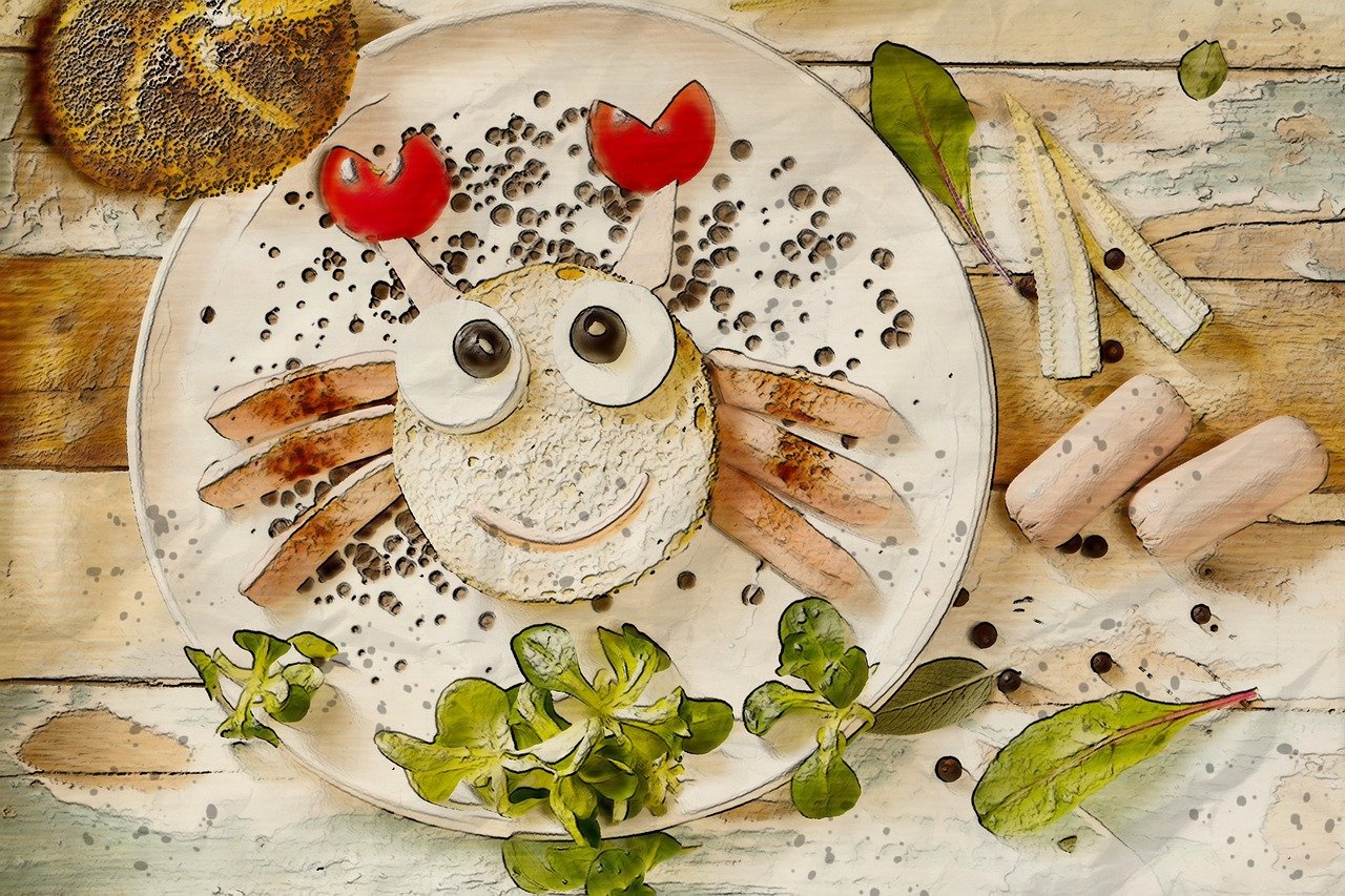 便当菜谱美食插画手绘，艺术与美味的结合